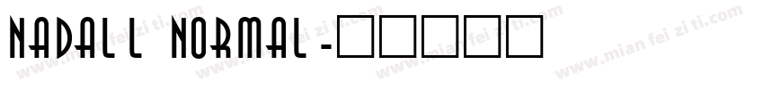 Nadall Normal字体转换